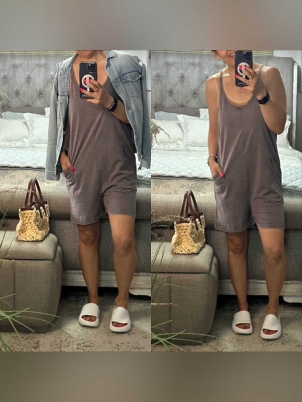 New🩷 Soft Washed Romper With Pockets | Everyday Lounge One Piece